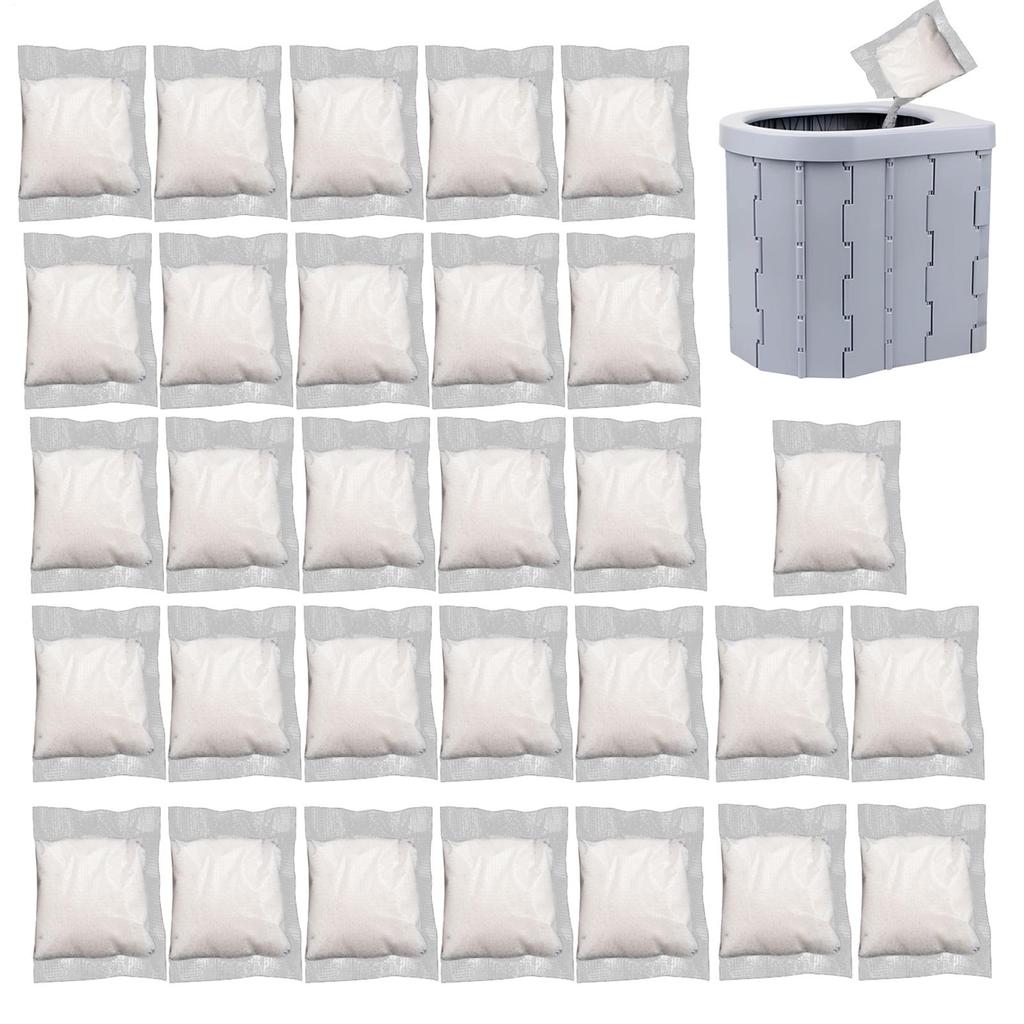 Portable 30pcs/bag Toilet Absorbent Gel Urine Deodorizing Powder Odor Neutralizer Pee Absorbent Gel Liquid Solidifier For Travel