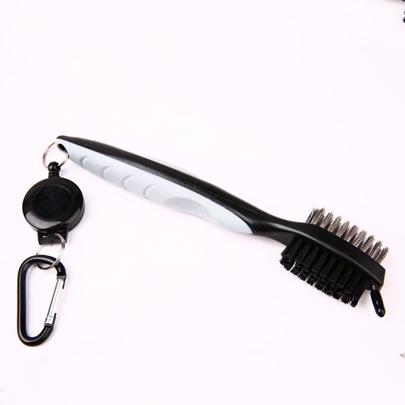 Набор для чистки канавок для клюшек для гольфа Инструмент для чистки Щетка для чистки канавок для клюшек для гольфа 2-сторонняя щетка для чистки паттеров Аксессуары для гольфа серый