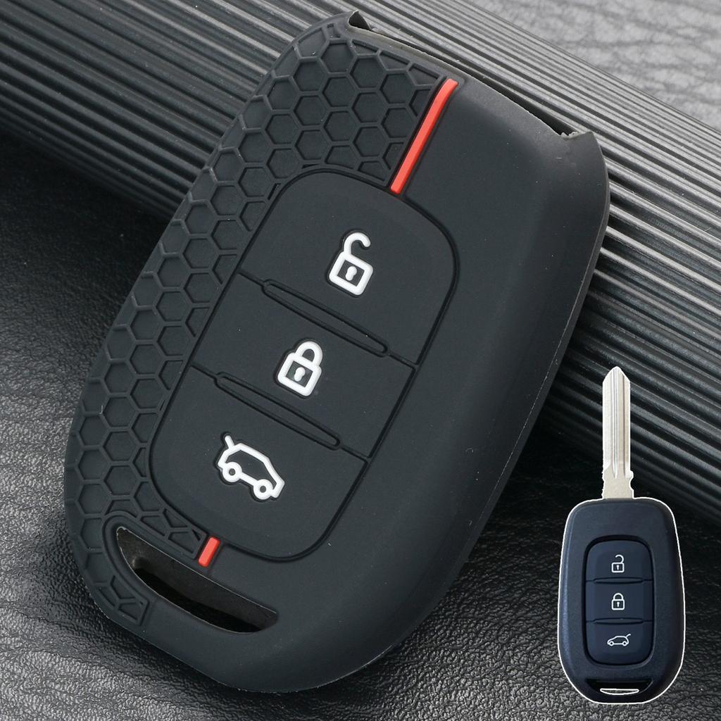 For Renault Captur Symbol Trafic Fluence Koleos 2016-2020 Megane 2017 Silicone 3 Button Car Remote Key Cover Case Shell Holder