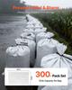 Empty Sandbags, 300 Packs 40 x 66 cm, Heavy Duty Sand Bags Sacks with Ties, 22.6kg Capacity Woven Polypropylene Sandbags, Tear-Resistant &