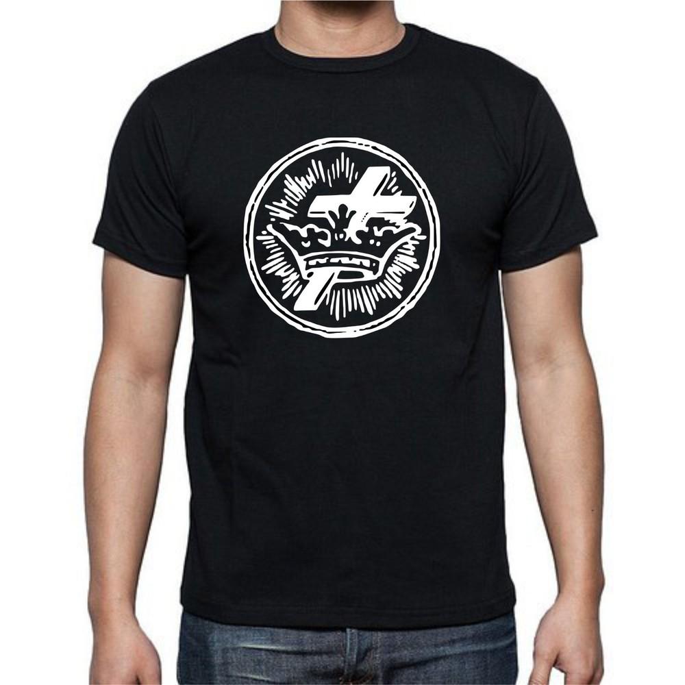 Circle God Catholic Cross Crown King Christ Jesus T Shirt Tee