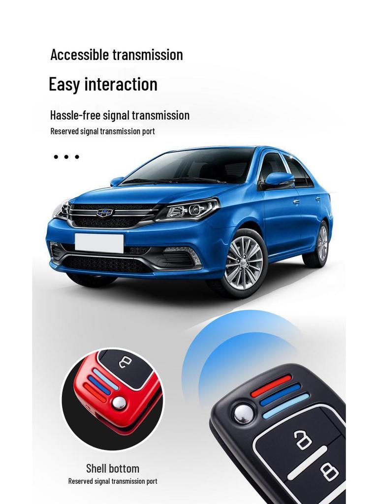 Folding Key Case for Geely Vision X3, King Kong, Panda S1, and Vision X1 - Protective Shell with Buckle