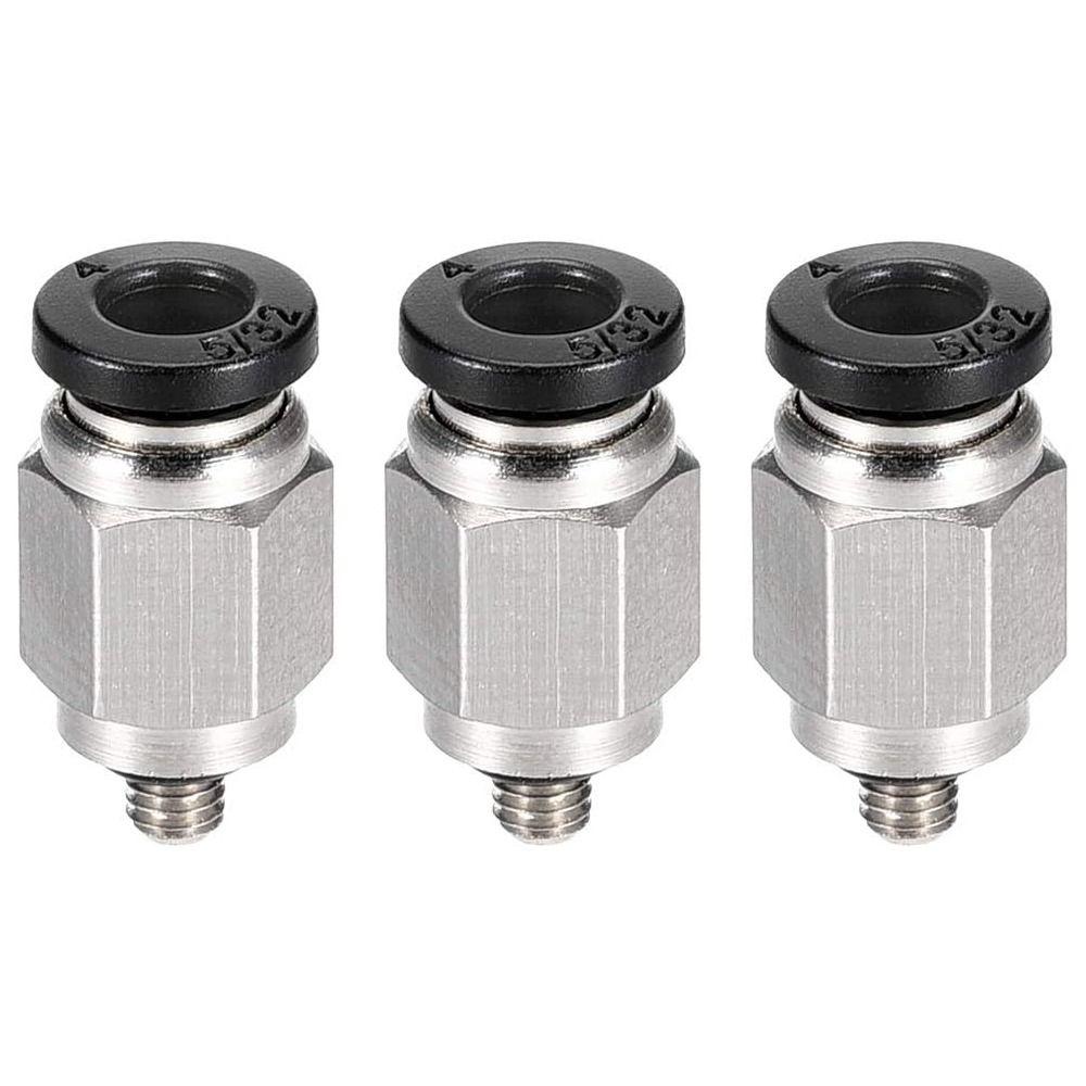 

3 шт. M3 штекерные фитинги для быстрого подключения, трубка диаметром 4 мм, разъем для ПК, трубка PETF