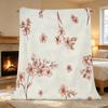 No-Shedding Floral Flannel Throw Soft Warm Cozy Blanket for Home, Christmas & Halloween, Multi-use