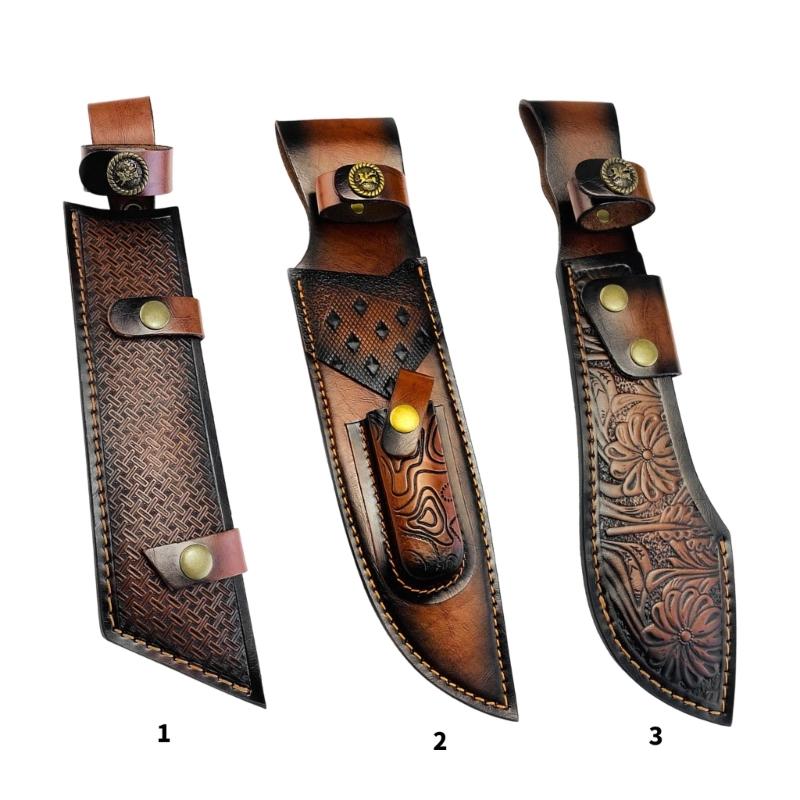 Handcrafted Leather Cutter Sheath Cutter Holder For Compacts Fixed Blade Outdoor Hand Stitched Water Resistant Design