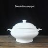 Ceramic Stew Pot with Lid - Extra Large Double-Earred Soup Pot for Birds Nest and Buddha Jumps Over the Wall Soup