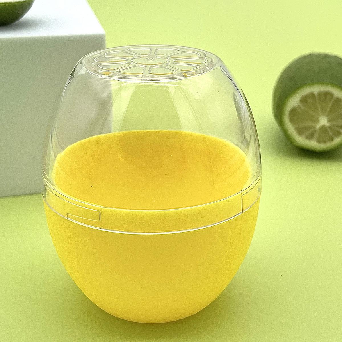 

Fruit and vegetable sealed storage boxes, onion and lemon food portable box set, kitchen refrigerator storage ball-shaped lunch boxes, 2-pack Lemon (2 pieces)