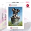 Schnauzer and grass bushes Pattern  3pcs 100% Round Full Drill 5D DIY Diamond Painting Embroidery Cross Stitch Rhinestone Décor