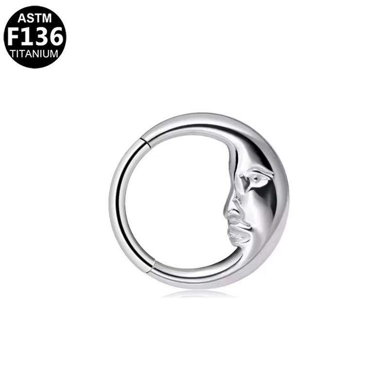 Sleek F136 Titanium Alloy Nose Ring Earring: Solid Color Cochlea Stud for Piercing