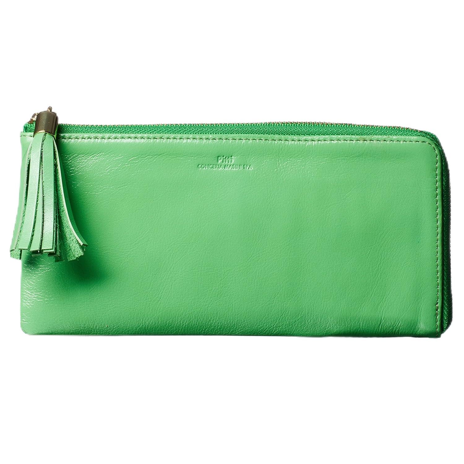 

Made in Italy by MASINI Cowhide Pitti Thin Zipper Long Wallet Used by Top Brands Soft and Beautiful Color Gift Boxed [VOICE] Women s L-shaped Italy s