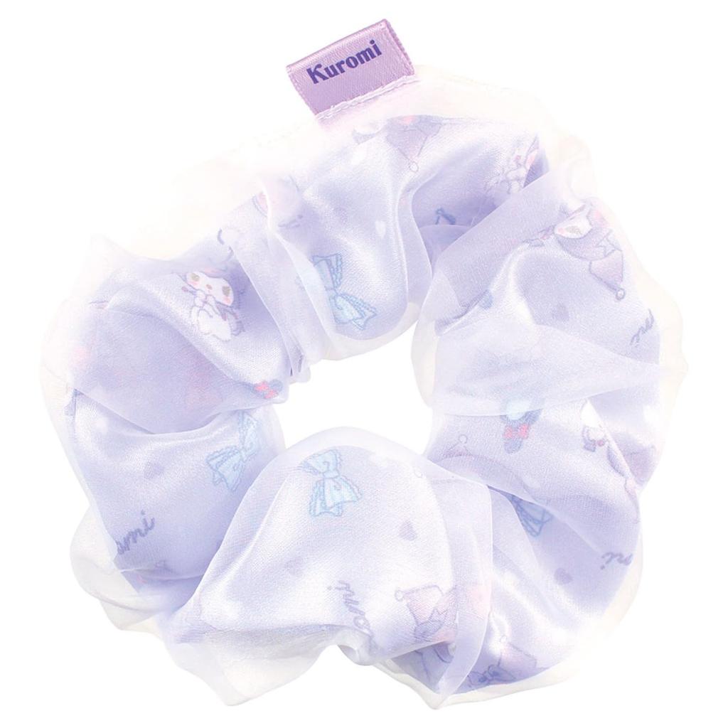Tees Factory Sanrio Kuromi Characters Layered Scrunchie, Approx. 110mm Diameter x 40mm Depth, SR-5537830KU