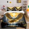 Heavenly Dove with Waterfall Bedding Duvet Cover Set (1*Duvet Cover 2*Pillowcases, Without Duvet Insert)
