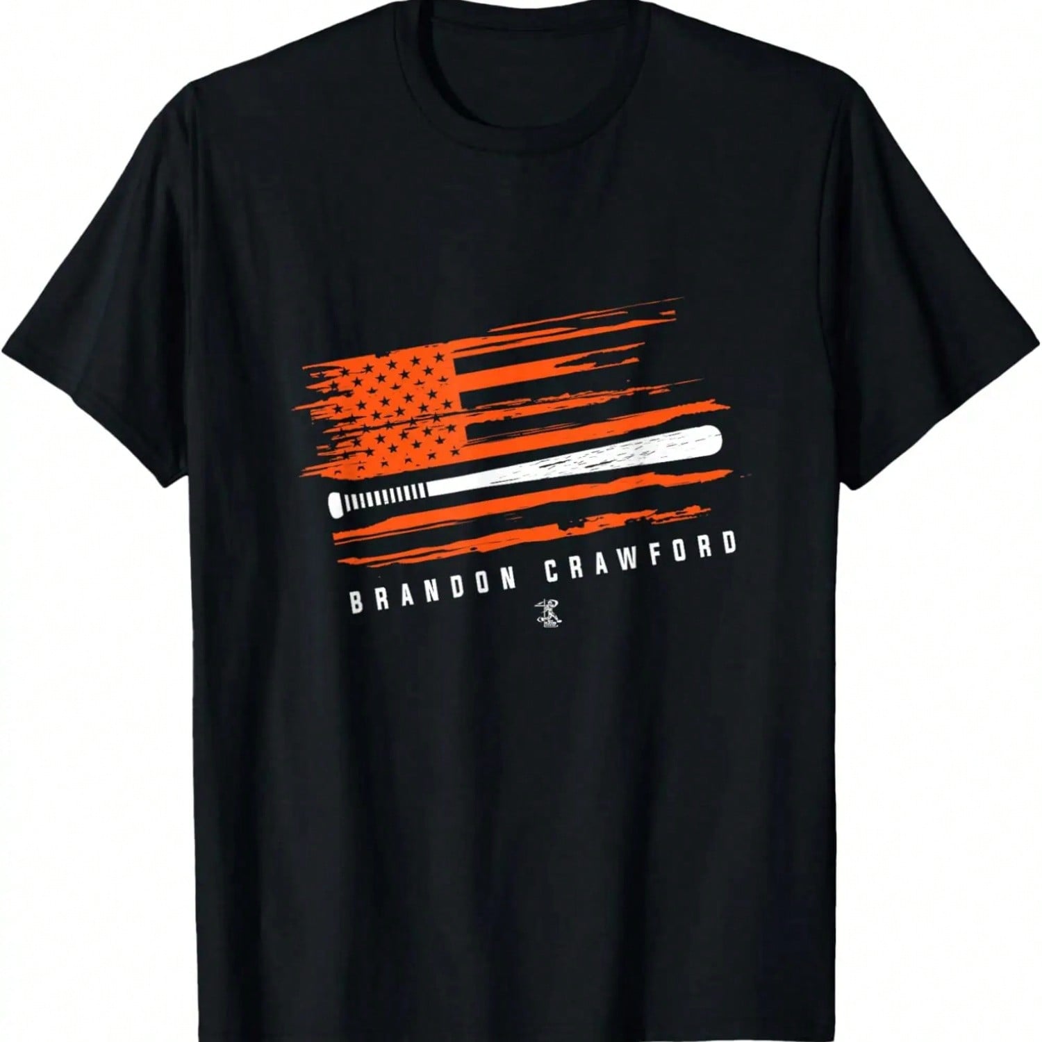 Brandon Crawford Baseball Flag Graphic - Apparel - T-Shirt.Jpg S разноцветный