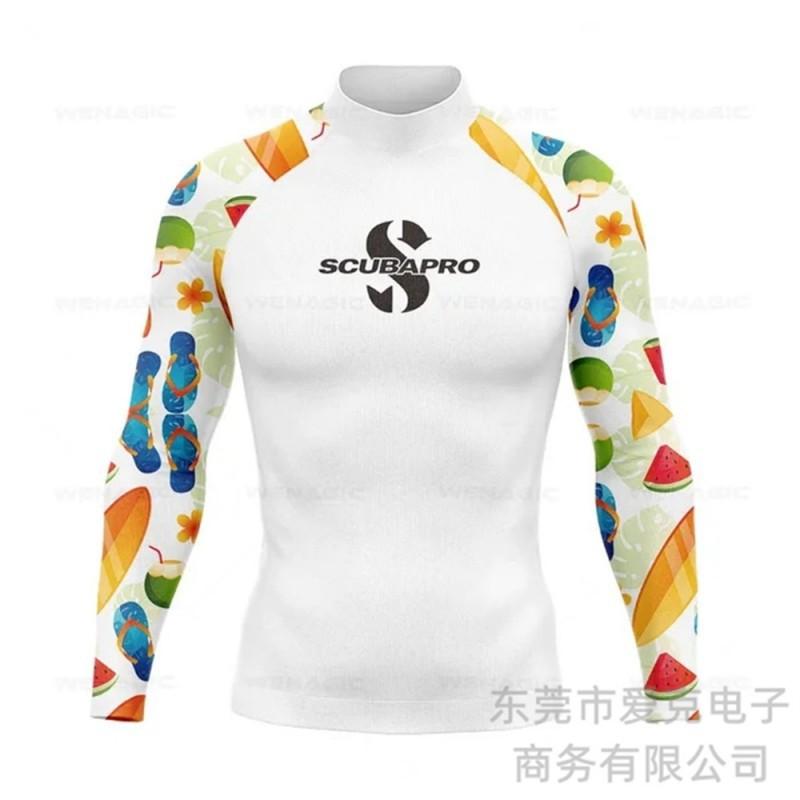 SCUBA Diving Suit Men's Split Sunscreen Long-sleeved Top Sea Swimsuit Quick-drying Rafting Surfing Snorkeling