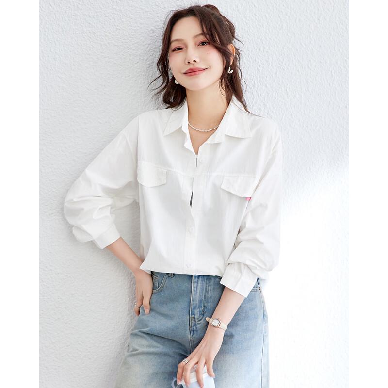 TERRE BLEUE Women s Loose Fit Versatile Shirt M