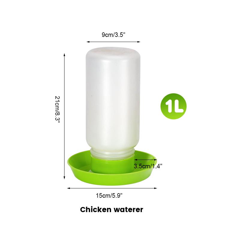 Chicken Feed Bucket Water Dispenser Poultry 1L Automatic Food Dispenser Farm Animals Duck Quail Poultry Feeding Tools Chick Hen