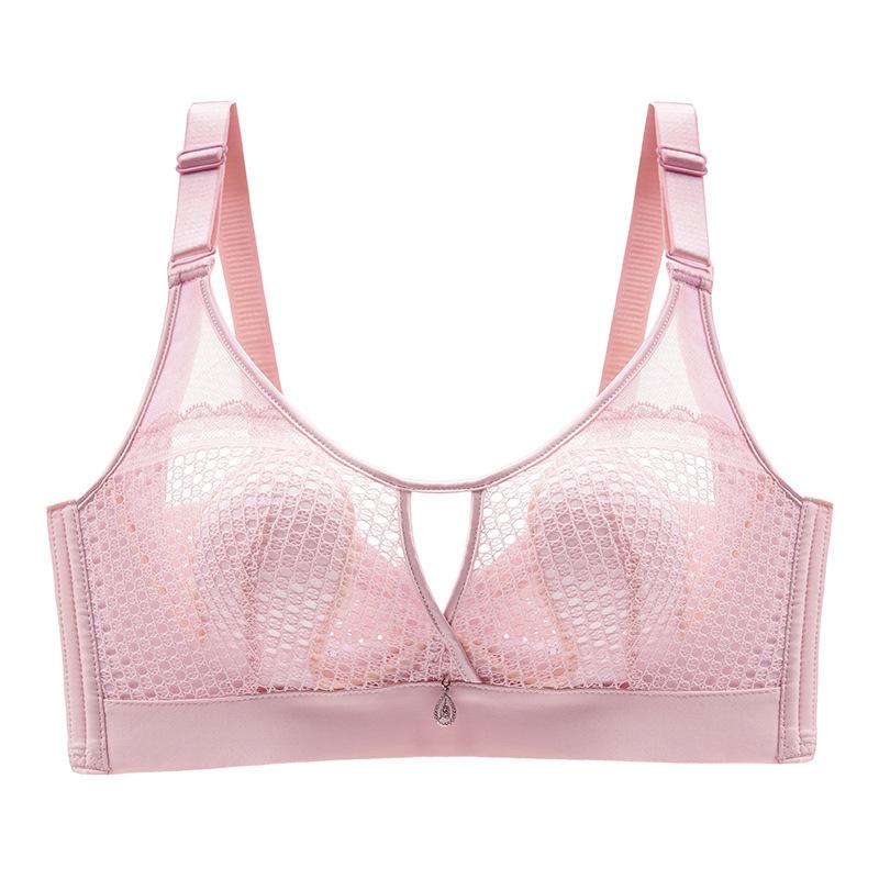 

Женский бюстгальтер на косточках, тонкий дизайн, собранное нижнее белье, утягивающий аксессуар, грудь приподнята и сексуальна, текстовый бюстгальтер 44/100D розовый