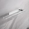 Self-Adhesive Towel Holder Stainless Steel Towel Rack Double Towel Rack Bathroom Perforated Towel Hanging Pole Bathroom Accessor
