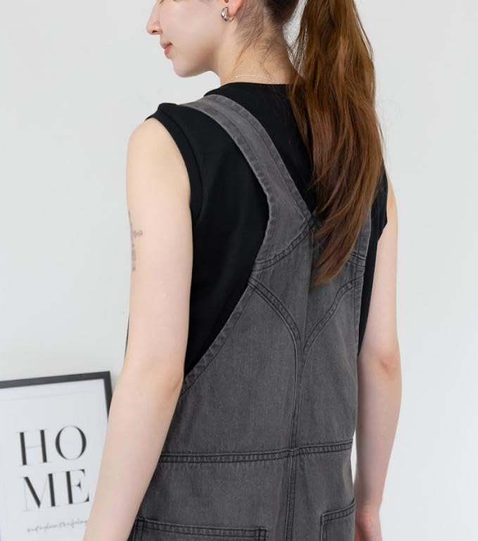 Longer Loose Office Short Retro Black [Emptio] Shirt, V-neck, Collarless, Elegant, Formal, Silky, Women's, Oversized, Body-covering, Commuting,