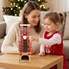3D-gedruckter Feiertagsornament Nikolaus Kamin Adventskalender, 24-Tage-Weihnachts-Countdown für festliche Heimdekorationen Dekoration, Wiederverwendbare Dekoration