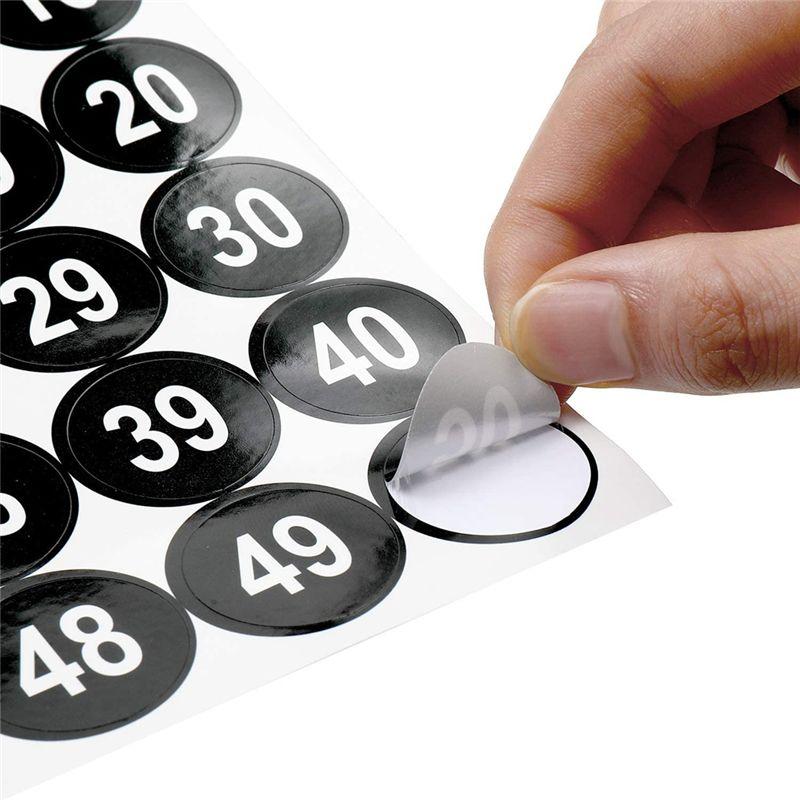 A84E-40Pcs 1 To 50 Number Stickers Consecutive Number Stickers 1Inch Self-Adhesive Decal For Inventory Storage Classification