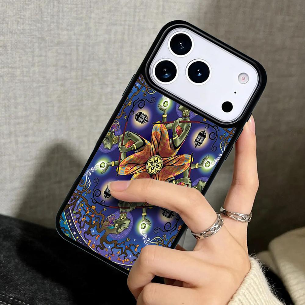 Capa Case for iPhone 17 Air 16 Pro Max 15 Plus 11 13 Mini 14 12 Back Phone Cover Alien Martian Psychedelic UFO