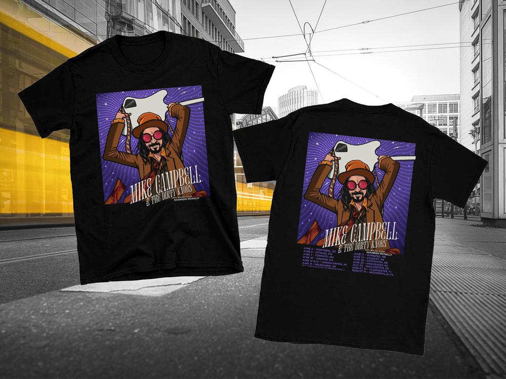 2 Sides Mike Campbell The Dirty Knobs 2025 Tour Shirt Black Unisex S-5XL 2C589