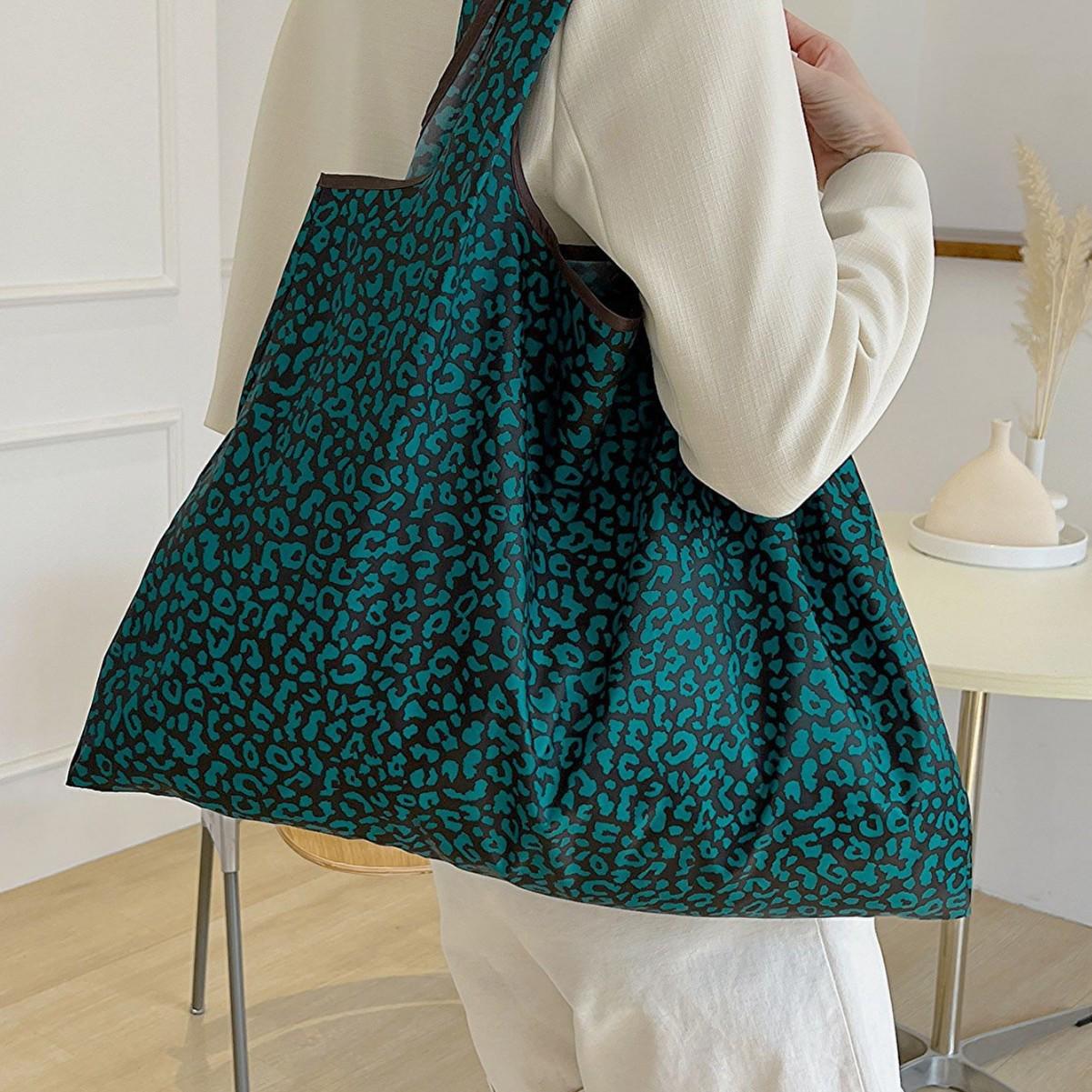 Eco-Friendly Foldable Single Shoulder Grocery Bag for Women, Large Capacity