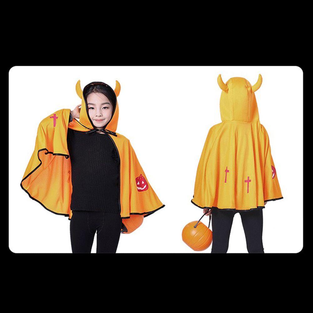 Party Cloak Cartoon Children Day Cosplay Props Devil Horn Cloak Cosplay Costume Hooded Cloak