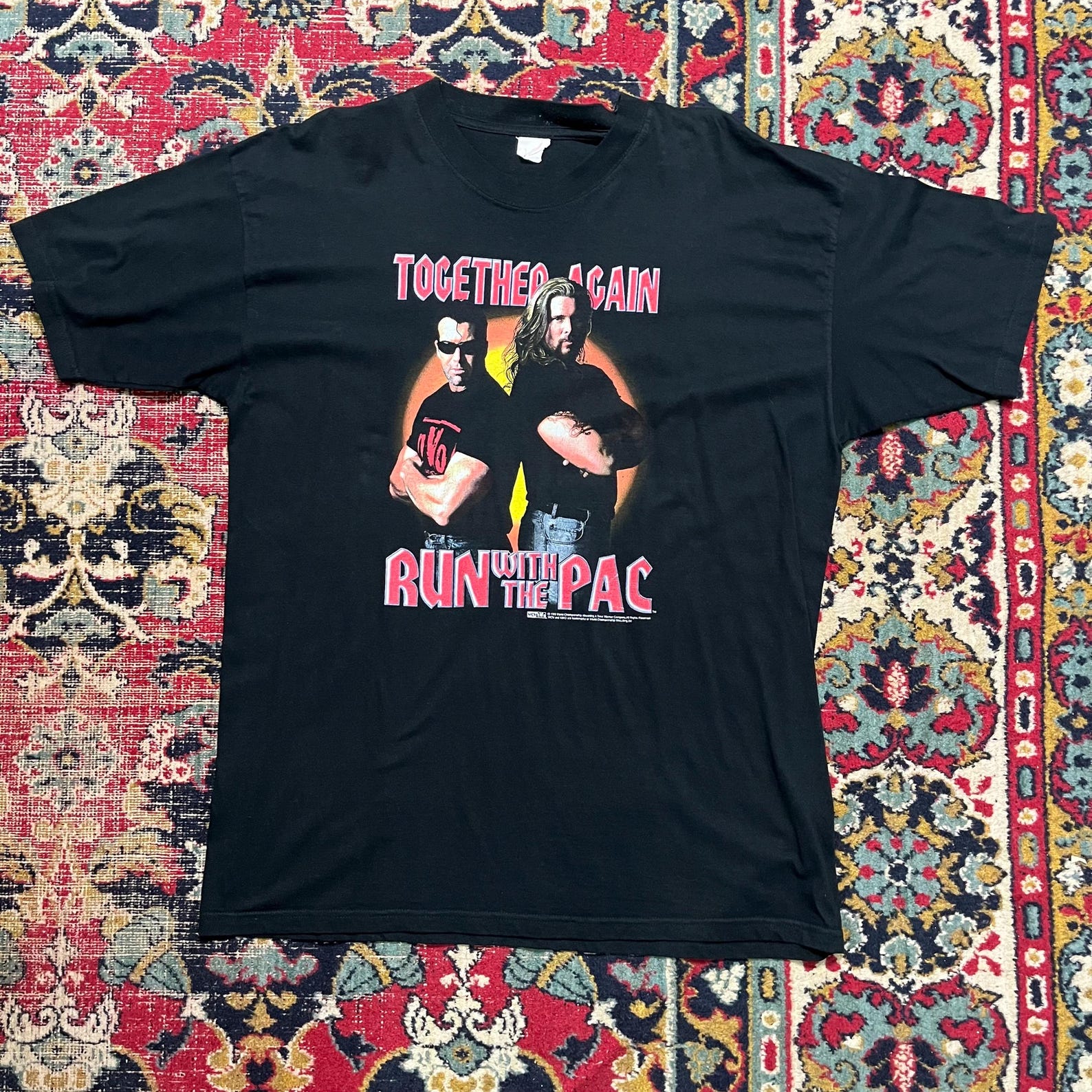 Vintage WWF 90s Together Again T-Shirt Scott Hall Kevin Nash Size XL 3XL