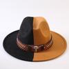 Popular European and American Classic Double-color Wide-brimmed Top Hat Men's and Women's Fashion OL Style Cowboy Hat Jazz Hat