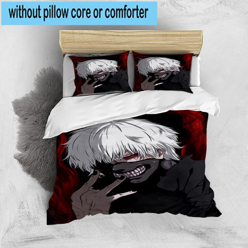 3PCS Tokyo anime Artwork 3pcs Bedding,Including 3PCS Duvet Cover And 2pcs Pillowcases Perfect for Christmas,Ideal for Bedroom, Dormitory
