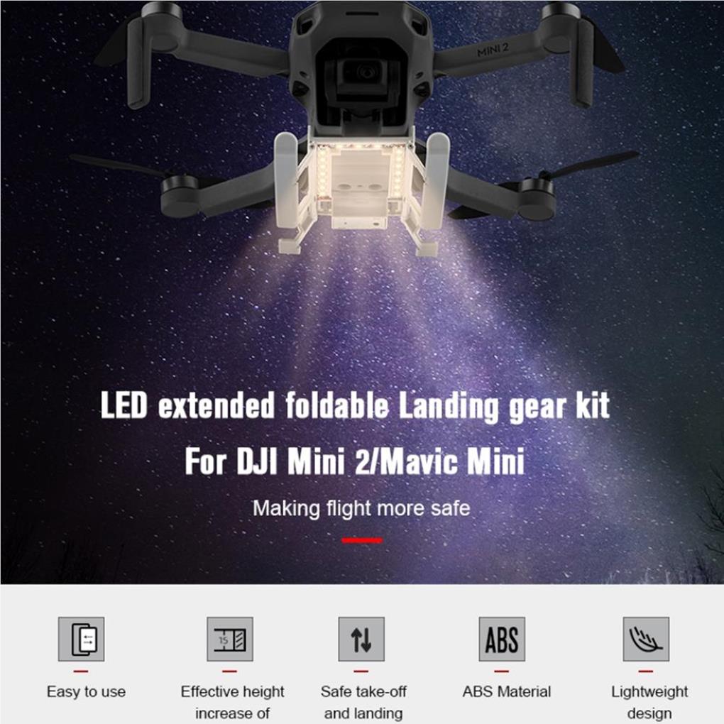 UAV Landing Gear With Night Lights Protection Extender Guard Support Foldable Expansion Protector Gears Accessories Kit
