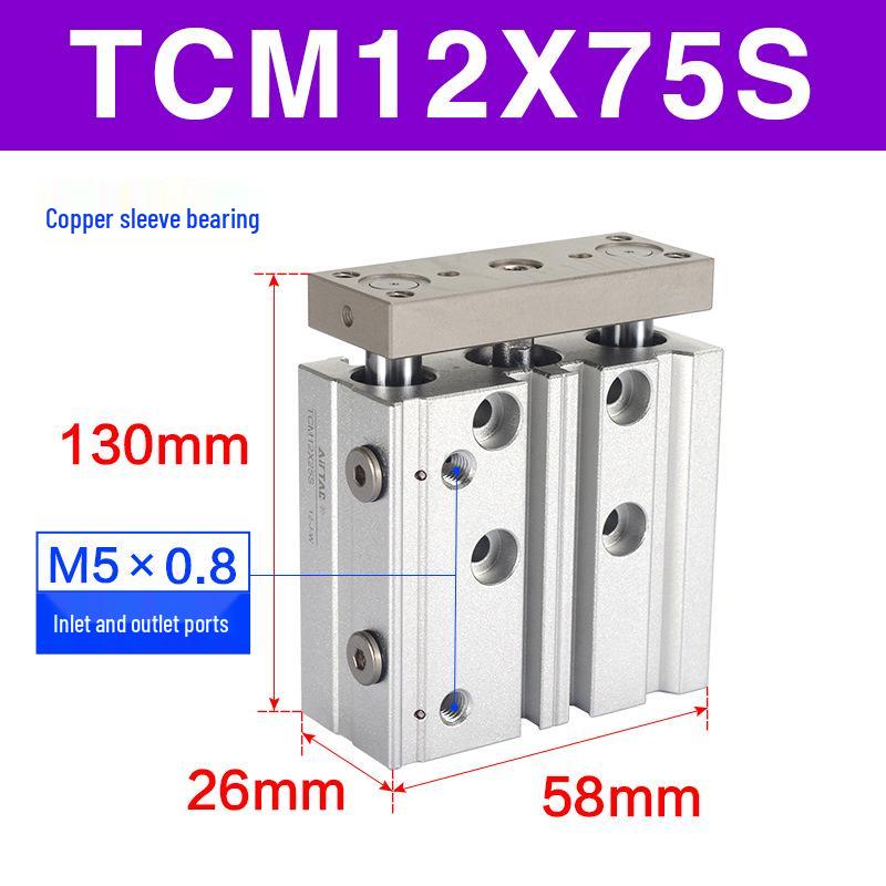 Airtac TCM Three-Rod Pneumatic Multi-Axis Cylinder (Sizes 12-63)*10/30/40/50