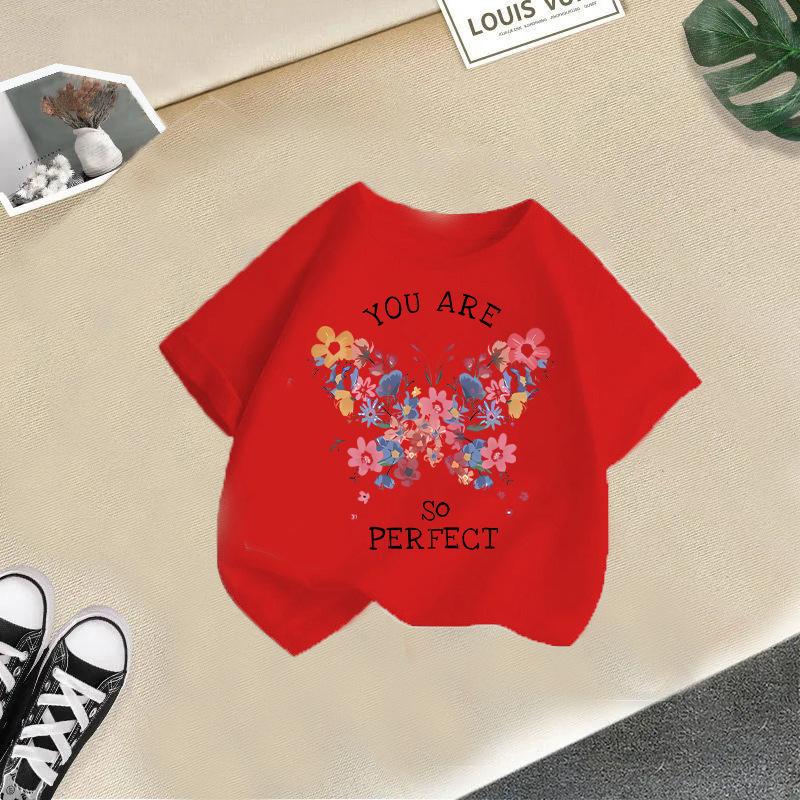 Girls Short Sleeve T-shirt Summer New Children's Top Loose Fashion Short Sleeves Clothes Kids Clothes