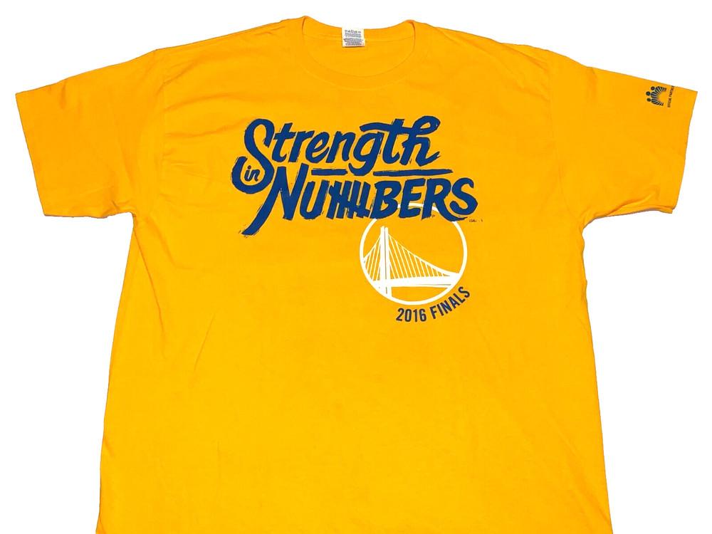 Golden State Warriors 2016 Финал НБА Сила в Числах Футболка Карри Новая! Унисекс футболка XL M