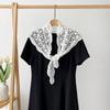 Literary And Retro Triangle Towel Irregular Crochet Waist Towel Fart Curtain Stacked Through Hollow Knitted Lace Triangle Towel