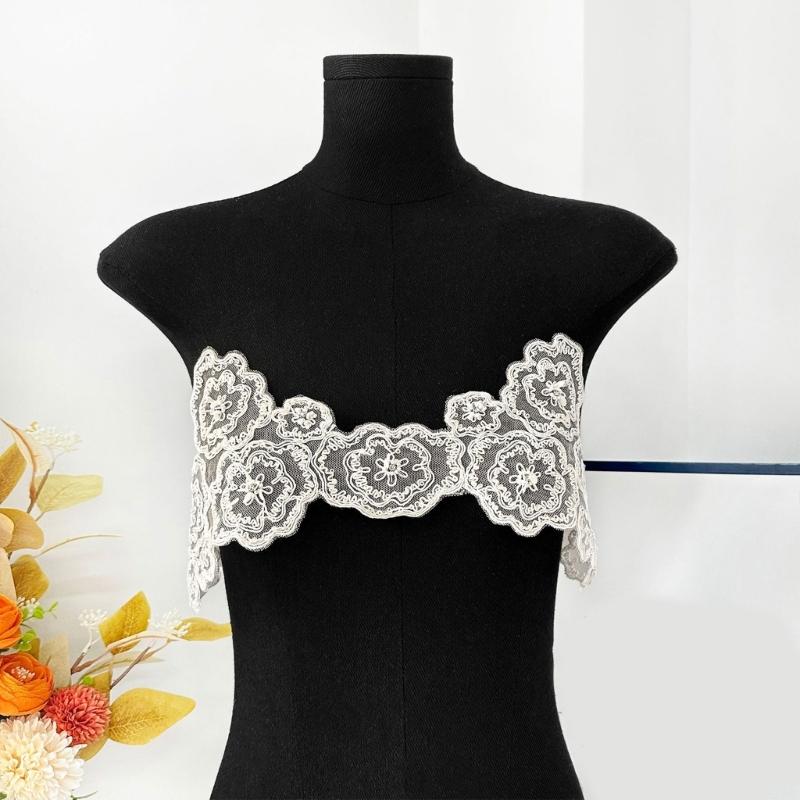 Sewing On Glitters Sequins Fabric Patches Mesh Fabric Applique Clothes Decoration For Costume Party Apparel Crafting