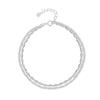 Sterling Silver S925 Silver Bracelet New Double Layer Bracelet Niche Design Bestie Chain Gypsophila Beanie Bracelet for Girls