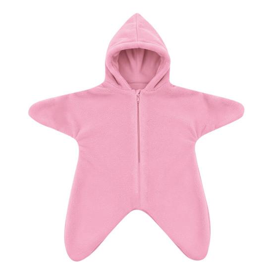 Coperta antivento per passeggino, sacco a pelo a forma di stella marina per neonato, copertina morbida in maglia per tutto il corpo con cappuccio comfort per neonato, anti-calcio, caldo, per dormire