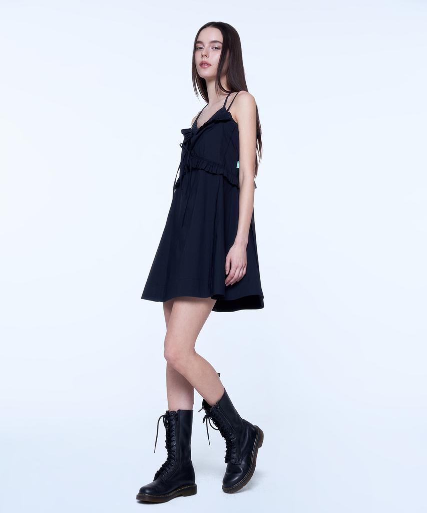 Instant Punk Eyelet Mini Dress - Black