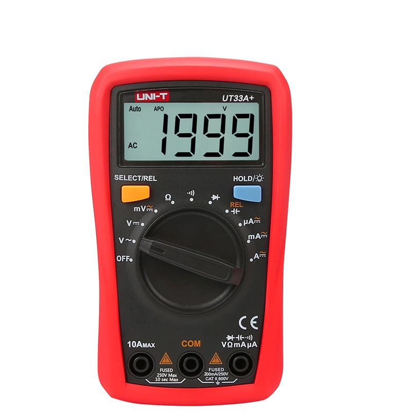 

Міні-мультиметр цифровий ручний Uni-T: Моделі UT33A+/UT33B+/UT33C+/UT33D+ UT33B+ [Battery Testing]