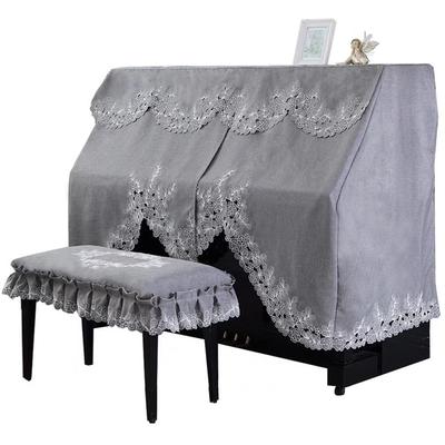 Upright Piano Dustproof Lace Floral European Full Cover Cover HIMENO Cover, Cover, Design, Cute, High-Quality, Thick, Style, Popular, Stylish, Gray,
