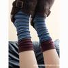 The Color-Blocking Stripes Are Also Too Autumnal! Stripe Control Is Really Miserable~ Socks Are Middle And Long