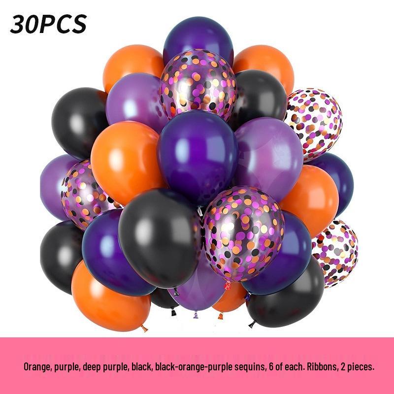 12" Sequin Confetti Balloons - Set of 30 for Christmas, Halloween, and Birthdays