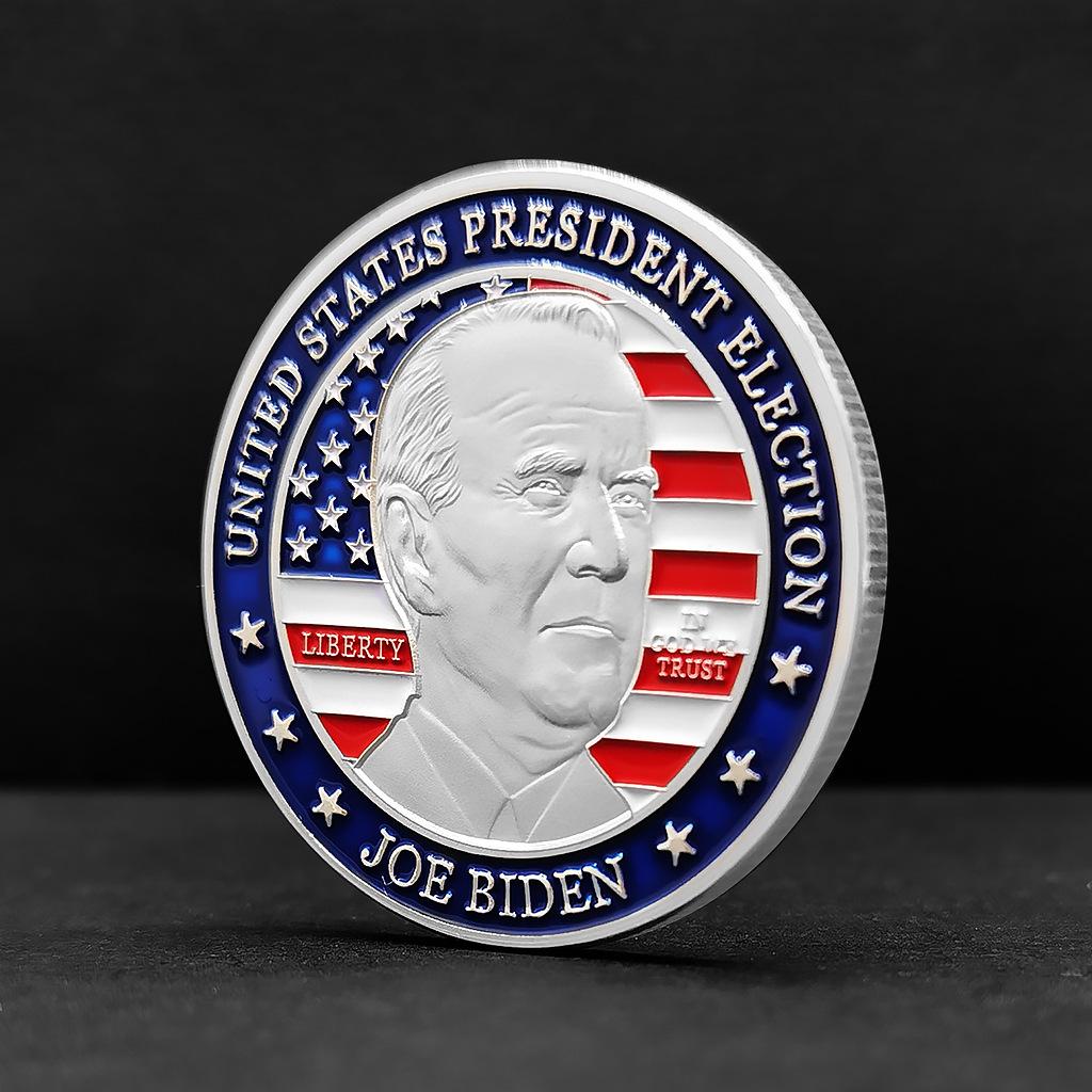 2020 US-Präsidentschaftskandidat, Biden, Gedenkmedaille, amerikanische vergoldete Handwerkskunst, Schmuckstück, einflussreiche Person, Münze