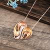 New color coated hollow love pendant, small fresh women's simple geometric line heart necklace
