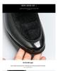 British Style Plus Size Men's Patent Leather Loafers with Pointed Toe and Rubber Sole