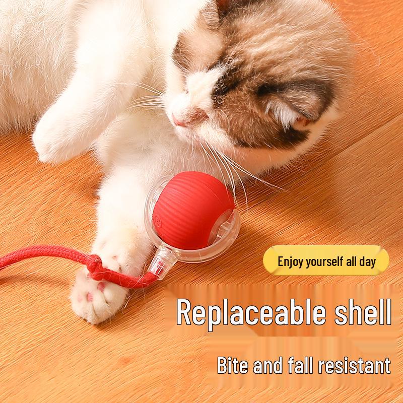 Electric Smart Rolling Cat Teaser Ball - Interactive Self-Entertainment Toy for Cats