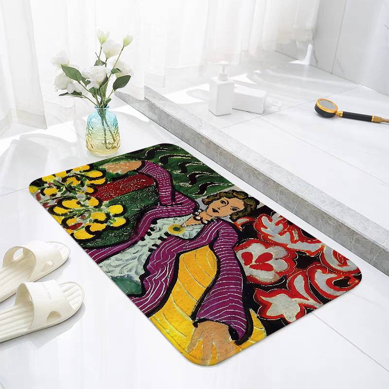 Henri Matisse Art Floor Mats Home Laundry Rug Carpet For Living Room Decor Lounge Area Anti-slip Foot Mat Entrance Doormat